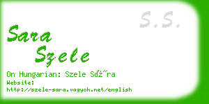 sara szele business card